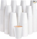 JOLLY PARTY 300 Pack 12 oz Disposable Paper Coffee Cup, Hot/Cold Beverage Drinking Cups for Water, White Paper Hot Coffee Cups