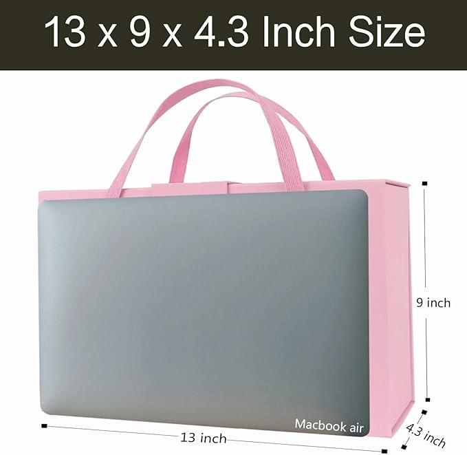 Joyscoop Large Gift Box 5 Pack 13 x 9 x 4.3 inch with Magnetic Lids, Luxury Gift Box for Mother's Day, Birthday, Weddings, Baby Showers, and More