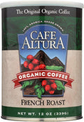 Cafe Altura Organic Coffee, French Roast, Ground Coffee, 12 Ounce Can