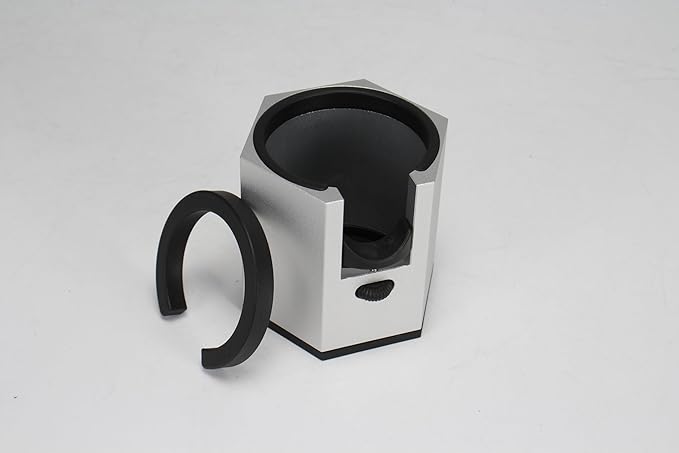 Espresso Tamping Station, Coffee Portafilter Holder, Aluminum Alloy Stand for Most 51mm, 53mm, 54mm, 58mm Coffee Portafilter (Hexagon,Silver)