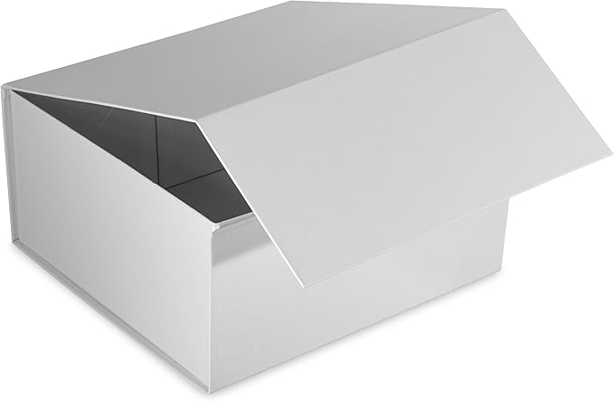 Prime Line Packaging Magnetic Gift Boxes 15 Pack 10x10x5 Medium Collapsible White Box with Magnetic Lid for Gift Boxes, Holiday Wrap, Birthdays, Weddings, All Occasions, Bulk