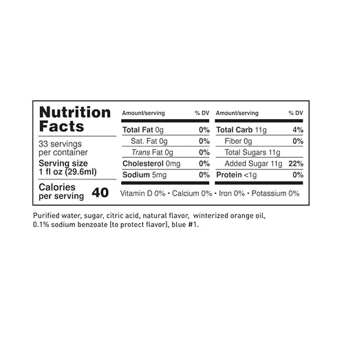 (4-Pack) LAVA Premium Blue Curacao Syrup, 33.8oz (1-Liter), Made with 100% Sugar, Orange Extract, No Artificial Sweeteners or Flavors