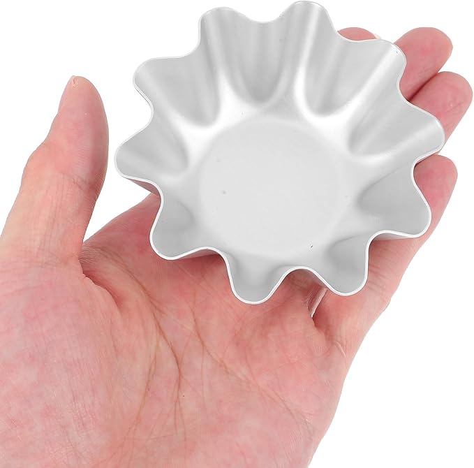 Kichvoe Tart Pan Tart Pan Mini Pie Tins Egg Tart Molds, 6Pcs Mini Pie Pans Cupcake Cake Muffin Cookie Tart Baking for Kitchen Reusable Baking Supplies Brioche Molds Egg Tart Tray Cake Stencils