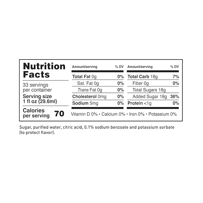 (4-Pack) LAVA Premium Simple Syrup for Cocktails, 33.8oz (1-Liter) Made with 100% Sugar, No Artificial Sweeteners, Flavors, or Colors