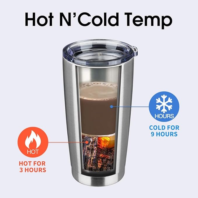 20oz Tumbler Stainless Steel Vacuum Insulated Mug with Lid, Double Wall Travel Mug, Durable Powder Coated Coffee Cup, Suitable for Ice Drinks and Hot Beverage (New Mix 12 pack)