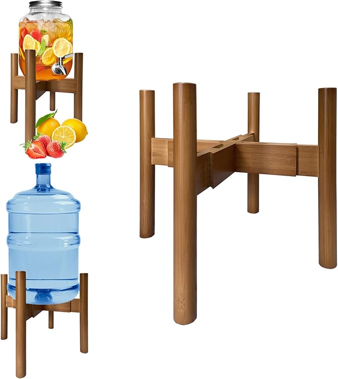 Adjustable Drink Dispenser Holder (6-11 Inch), Water Dispenser Stand - Fit Beverage Dispenser, 1-2 Gallon Glass Water Jar, 3-5 Gallon Water Jug Container, Water Filter Bottle, Water Crock Dispenser