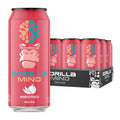 Gorilla Mind Energy Drink | Unmatched Energy · Amplified Focus | N-Acetyl-L-Tyrosine, Alpha-GPC, 200mg Caffeine, Uridine, Saffron | 0 Sugar Or Artificial Colors | 16oz, 12-Pack (Mango Peach)