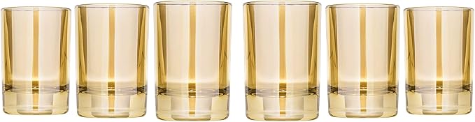 Honey 1.5-Ounce Shot Glasses, Drinking Glasses for Tequila and Vodka Shots, Elegant Drinkware Set, Great Collectible Barware Gift, Set of 6