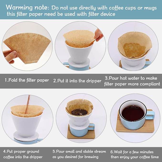 YQL #4 Cone Coffee Filters for Ninja Coffee Maker, 200 Count Coffee Filters 4 Disposable Coffee Filters Fit for for Ninja DualBrew Pro Ninja Coffee Bar Brewer