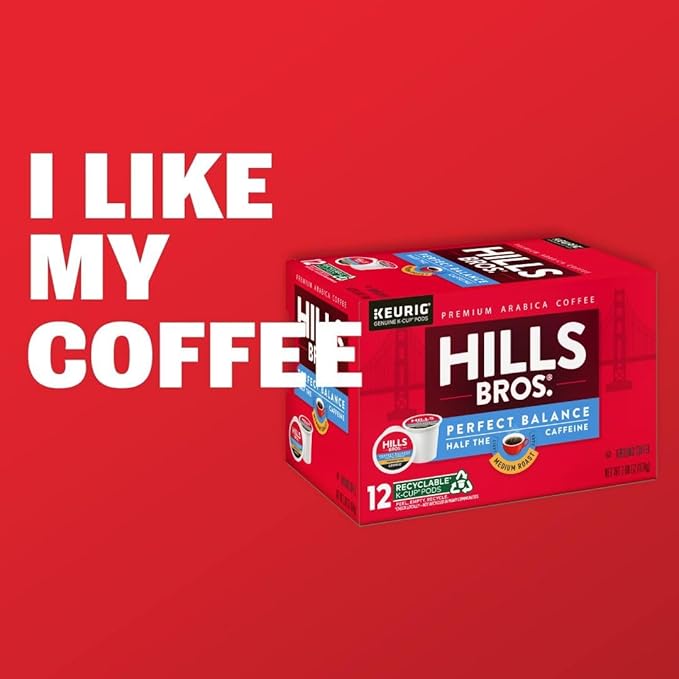Hills Bros. House Blend Keurig K-Cup Pods for Keurig Brewers – Dark Roast Premium Arabica Blend, Kosher – 1 Pack of 12 Single Serve Pods