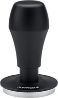 Normcore 57mm Coffee Tamper V4.1 with Click Sound Feedback, Spring Loaded Tamper With Stainless Steel Flat Base, Compatible with Lelit Anna Portafilter, Black