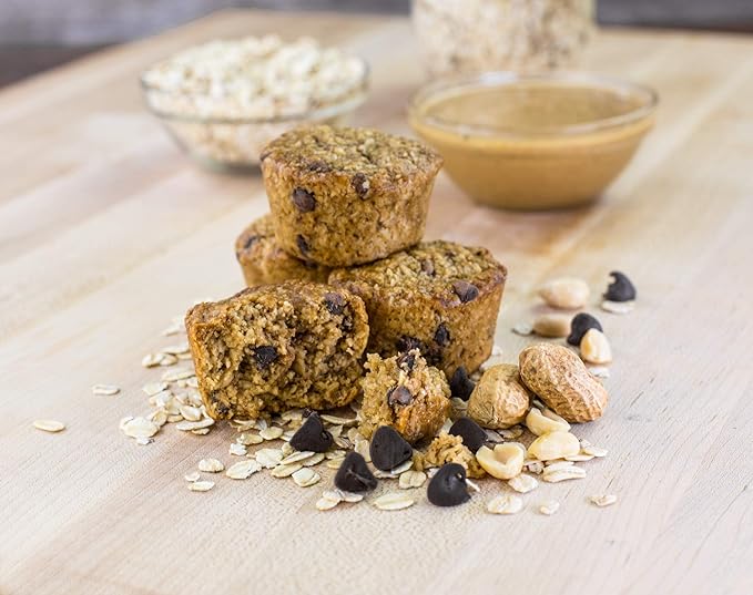Bobo's Oat Bites, Peanut Butter Chocolate Chip, 1.3 oz Bites (30 Pack Box), Gluten Free Whole Grain Snack, Vegan On-The-Go