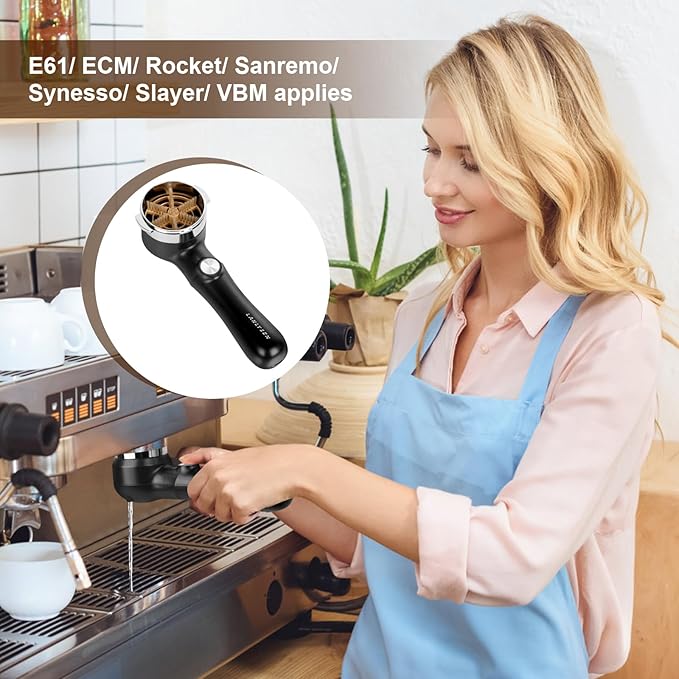 58mm Espresso Coffee Machine Electric Cleaning Brush Espresso Machine Cleaning Brush 360° Totally Enclosed Cleaning for E61, Flair 58, ECM, Rocket, Sanremo, Synesso, Slayer, VBM