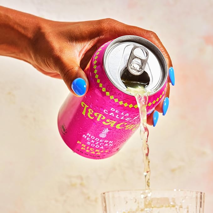 De La Calle Tepache - Cactus Prickly Pear - Modern Mexican Soda - Craft Fermented Pineapple Sparkling Beverage - Certified Organic, Antioxidant Rich, Non-Alcoholic, Healthy Soda, Low Sugar, Low Calorie, Non-GMO