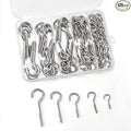 125 Pcs Screw Hooks in 5 Sizes – Cup Hooks for Hanging Plants, Mugs, Lights, and Ceiling Storage (Silver)