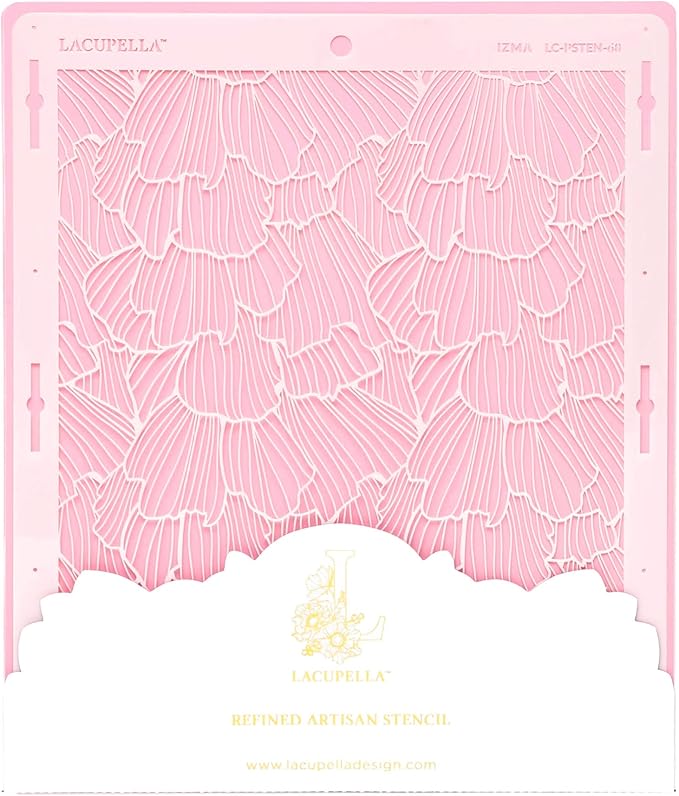Cake Decorating Stencil for Tall Buttercream Cake, Royal Icing, Ganache, Paint, Airbrush (IZMA)