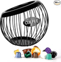 Stainless Steel Cup Coffee Basket pods holder Sturdy for Home or Office Kitchen Counter Organizer Espresso Capsule (BLACK)