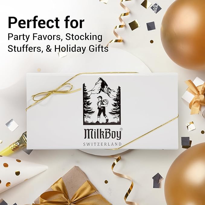 Milkboy Swiss Chocolates Gourmet Chocolate Bars - Handmade Milk and White Chocolates Bar - Premium Quality, Kosher, GMO-Free - 5 Pack Mixed Variety Gift Box