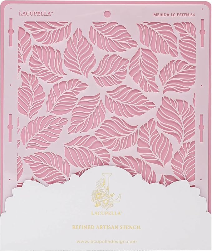 Large Cake Decorating Stencil (Merida) Falling Leaves Pattern
