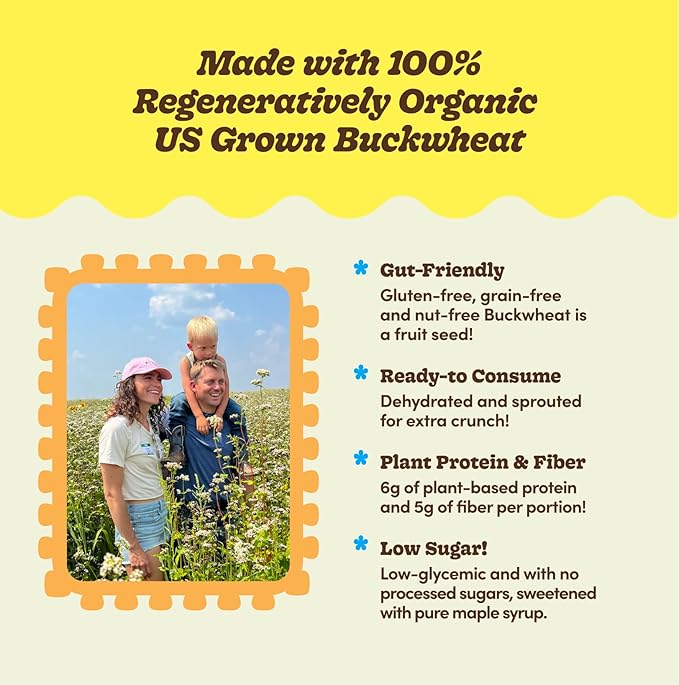 Clusterbucks Superfood Clusters – Grain-Free, Keto-Friendly Granola with Regeneratively Grown Sprouted Buckwheat– Gluten-Free, Low-Carb, Organic Healthy Snack (6 Ounce (Pack of 6), Variety #2)