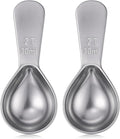 2 Pcs 2 Tbsp Scoop, Stainless Steel 2 Tablespoon Capacity, 30ml Short-Handled Coffee Scoop for Ground Coffees Fits Inside Canisters