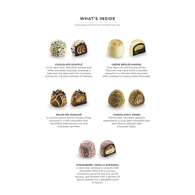 Godiva Patisserie Chocolate Truffle Gift Box, Belgian Dessert Chocolates with Ganache Center, Gourmet Gift for Birthdays, Holidays, Non-GMO & Kosher, 15 Pc