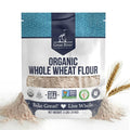 Great River Milling Organic Whole Wheat Flour | Unbleached & Unbromated | High Protein & Fiber | Non-GMO, Kosher | Perfect for Sourdough, Bread, Rolls, Baking, Cooking & More | 2 Lb