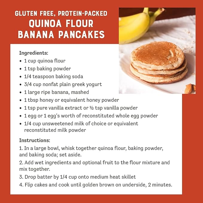 Judee's Quinoa Flour 5 lb - Made In USA, Non-GMO, Vegan - Great for Making Pancakes, Muffins, Pie Crusts, Quiches, and Breads - Made in a Dedicated Gluten-Free Facility