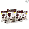 Don't Worry Low Calorie Meringue Cookies - 4 Pack - Cookies & Cream, Just 1 Calorie per Piece | Low Sugar Candy, Gluten Free, Protein Snacks | Keto Friendly and Healthy Snacks for Adults