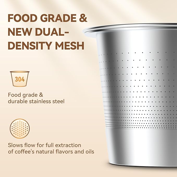 2 Pack Reusable K Cups Coffee Pods for Keurig 1.0: Stainless Steel Refillable K Cup - Reusable Coffee Filter for Keurig 1.0 Coffee Maker, Permanent, Eco-Friendly, Innovative Design