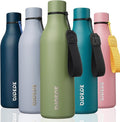 BJPKPK Insulated Water Bottles, 25 oz Stainless Steel Metal Water Bottle with Strap, BPA Free Leak Proof Thermos, Mugs, Flasks, Reusable Water Bottle for Sports & Travel, Forest Green