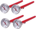 KT THERMO Instant Read 1-Inch Dial Thermometer(4-Pack),Best for The Coffee Drinks,Chocolate Milk Foam