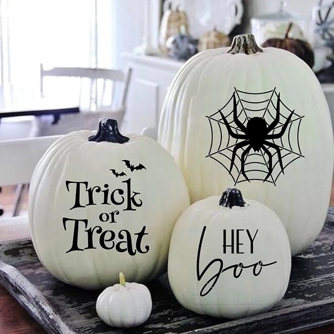 Halloween Stencils for Door Mats 8” Ghost Face Stencil Boo Trick or Treat Stencils for Painting on Wood Pumpkin Doormats T-Shirts