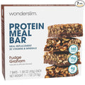 WonderSlim Meal Replacement Protein Bar, Fudge Graham, 15g Protein, 20 Vitamins & Minerals (7ct)