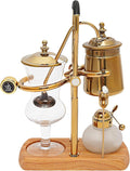 Family Balance Siphon Syphon Coffee Maker Siphon Brewer, Elegant Retro-Style Design (Gold)
