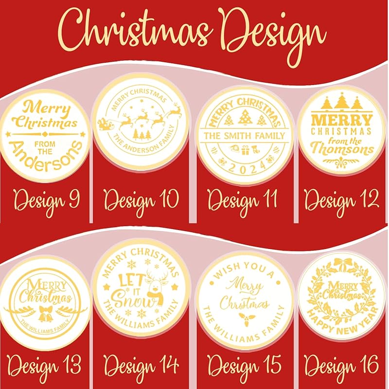Personalized Christmas Cookie Stamps Customizable Name Cookie Stamps With Handle Cutter For Cookie Baking Decorating Cakes And Handmade Christmas Gifts Perfect (Raised cookie design)
