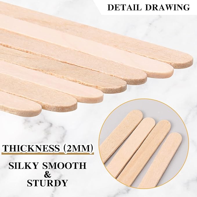 2000 Pcs Individually Wrapped Wooden Coffee Stirrers, Disposable Coffee Stir Sticks Round End Sticks Bulk Wood Stirrers for Cocktail Hot Drinks Restaurant Bar Home Office (7.5 Inch)