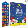 BLUE TEA - Advent Calendar 2025 (Blue) - 24 Tea Bags - Plant Based - 24 Unique Tea | Limited Edition | Sampler & Variety Pack | Caffeine Free - Herbal Tea - Christmas Holiday Unique Advent Calendar Tea Gift Set | Gift Idea for Men and Women