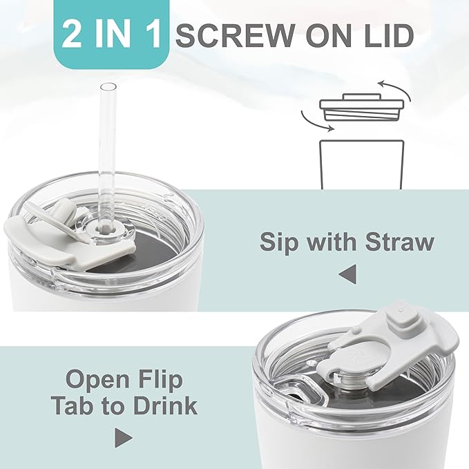 bzyoo SUP Double Wall Vacuum Insulated 24oz Tumbler with Straw and Lid Stainless Steel Water Bottle Travel Mug Cup, Mother's Day Gift Perfect For Ice Coffee or Tea Color: Misty Mountain