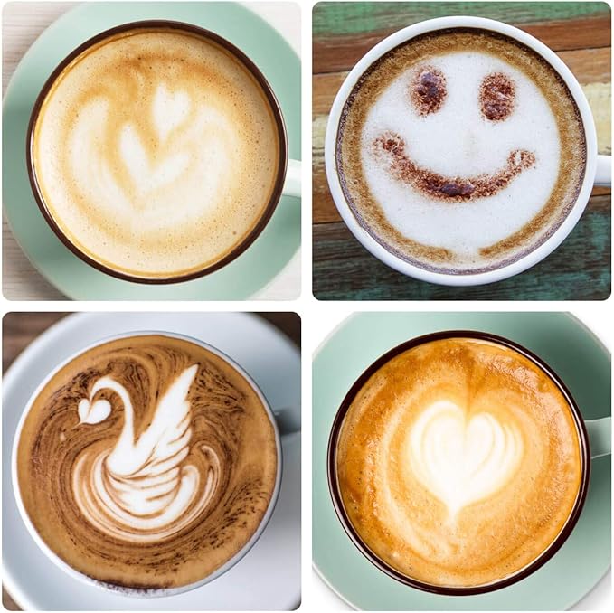 Milk Frothing Pitcher 12oz, Espresso Steaming Pitchers 350ml, Frother cup, Coffee Cappuccino Latte Art,304 Stainless Steel Jug with Decorating Art Pen