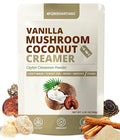 Mushroom Coffee Creamer, Vanilla Coconut Creamer, 5 Mushrooms and Ceylon Cinnamon Powder | Lion's Mane, Turkey Tail, Reishi, Maitake, Chaga, Cordyceps | Upgraded Formulation, Easy to Enjoy | 6.35 Oz