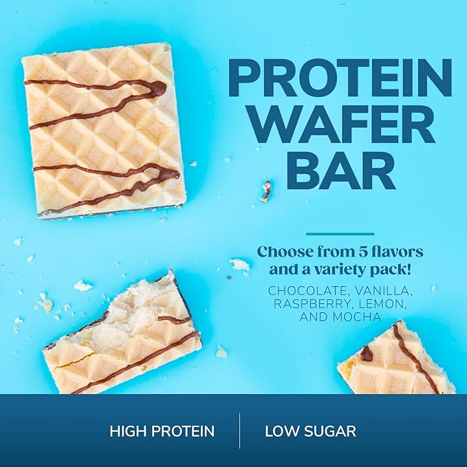 WonderSlim Protein Wafer Snack Bar, Mocha, 200 Calories, 15g Protein, 0mg Cholesterol (5ct) (Pack of 2)