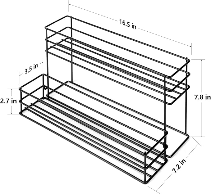 10 Bottle Capacity Coffee Syrup Organizer 2 Tier Coffee Syrup Stand Shelf for Coffee Bar Kitchen Small Wine Rack for Bar Family Storage for Syrup Wine Dressing
