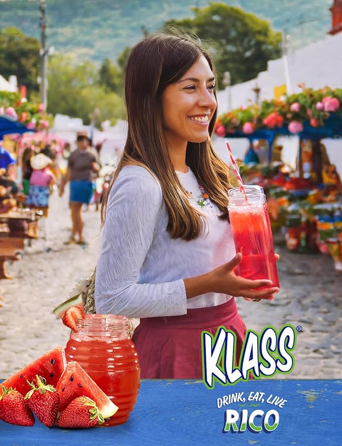 Klass Aguas Frescas | Drink Mix Strawberry Watermelon | Sugar Free! (40 Count Powder Stick Packs)