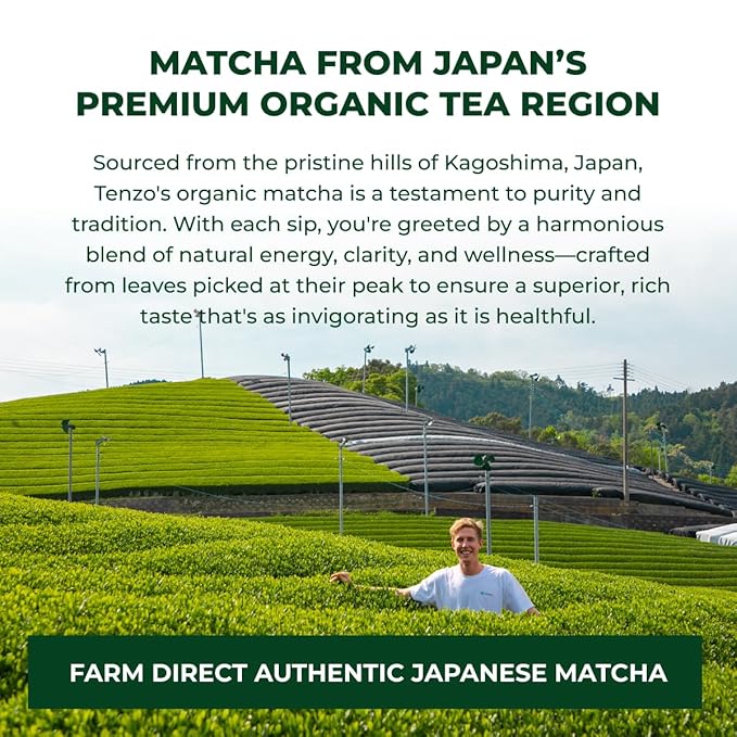 Tenzo Tea Matcha Green Powder, 1.06 Ounce, Organic, Original Blend, Ceremonial Grade, Authentic Japanese, USDA Certified