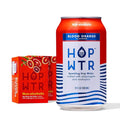 HOP WTR Sparkling Hop Water Blood Orange 12 Pack, Sugar Free, Low Carb Non Alcoholic Drinks, NA Beer, Adaptogen Drink, No Calories, Adaptogens & Nootropics for Added Benefits, 12 oz Cans