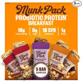 Munk Pack Sampler Pack Probiotic Protein Snack Bars | 10g Plant Protein, 1g Sugar, 6g Fiber |Diabetic-Friendly Ideal Breakfast Bars - On-the-Go Snacks, Gluten-Free, Non-GMO | 5 Count