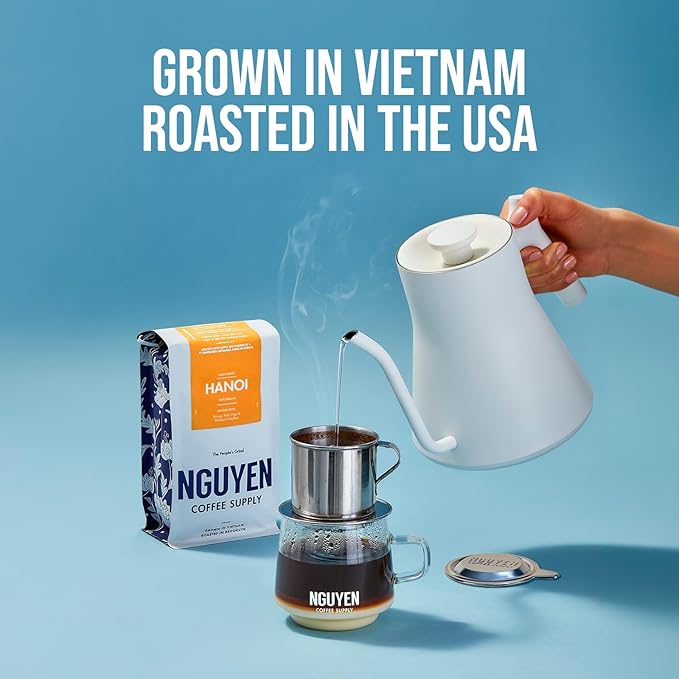 Nguyen Coffee Supply - Hanoi Robusta: Dark Roast Premium Whole Coffee Beans, Vietnamese Single Origin, Direct Trade, Low Acid with High Caffeine Content, Roasted in Brooklyn [5 lb Bag]