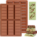 Chocolate Molds - Non-Stick Chocolate Bar Mold, Food Grade Silicone Deep Chocolate Bar Mold for Dubai Chocolate Bar Pistachio, Chocolate Snacks - Set of 2