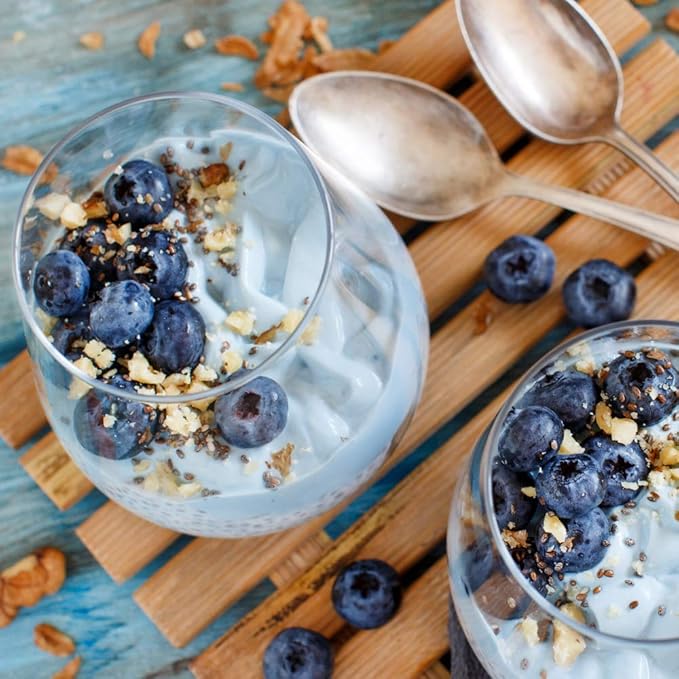 Lark Ellen Farm Grain-Free Granola, Certified Organic Raw Sprouted Vegan Clusters, Paleo & Crunchy Gluten-Free Bites for Cereal or Yogurt, Lemon Blueberry, 8 oz (2-Pack)